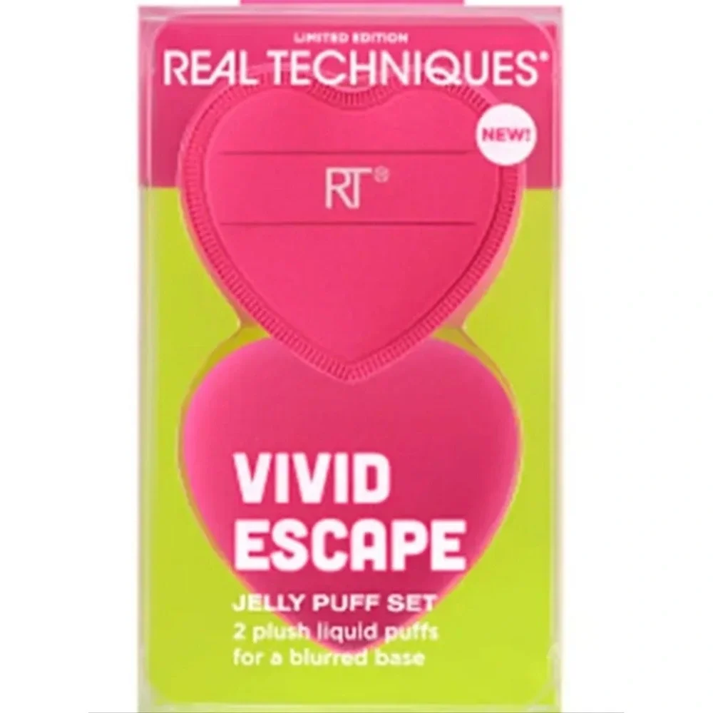 Real Techniques Vivid Escape Heart Jelly Puff Set